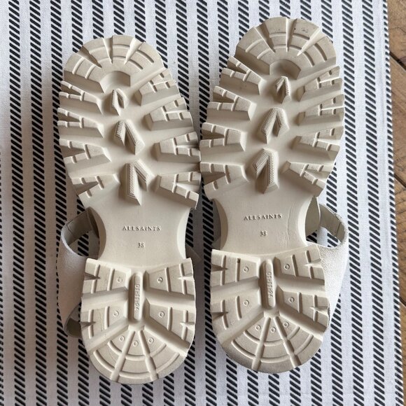 All Saints Nessa logo-patch leather sandals size 38 - Picture 11 of 11